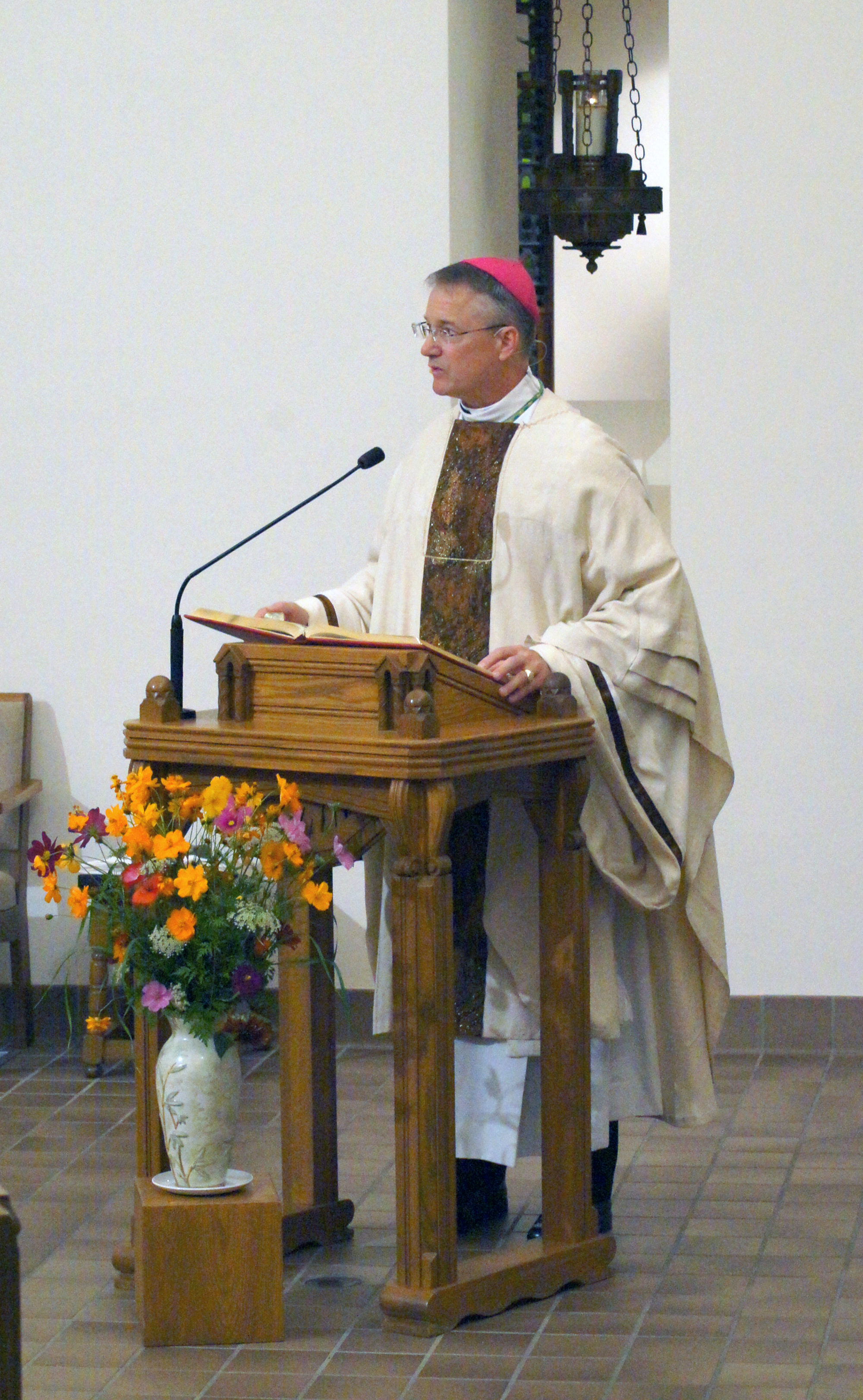 +Bishop Paul Sirba of the Diocese of Duluth celebrates Eucharist with us.