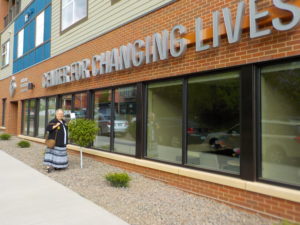 Sister Pauline Micke at the Grand Opening of the Center for Changing Lives