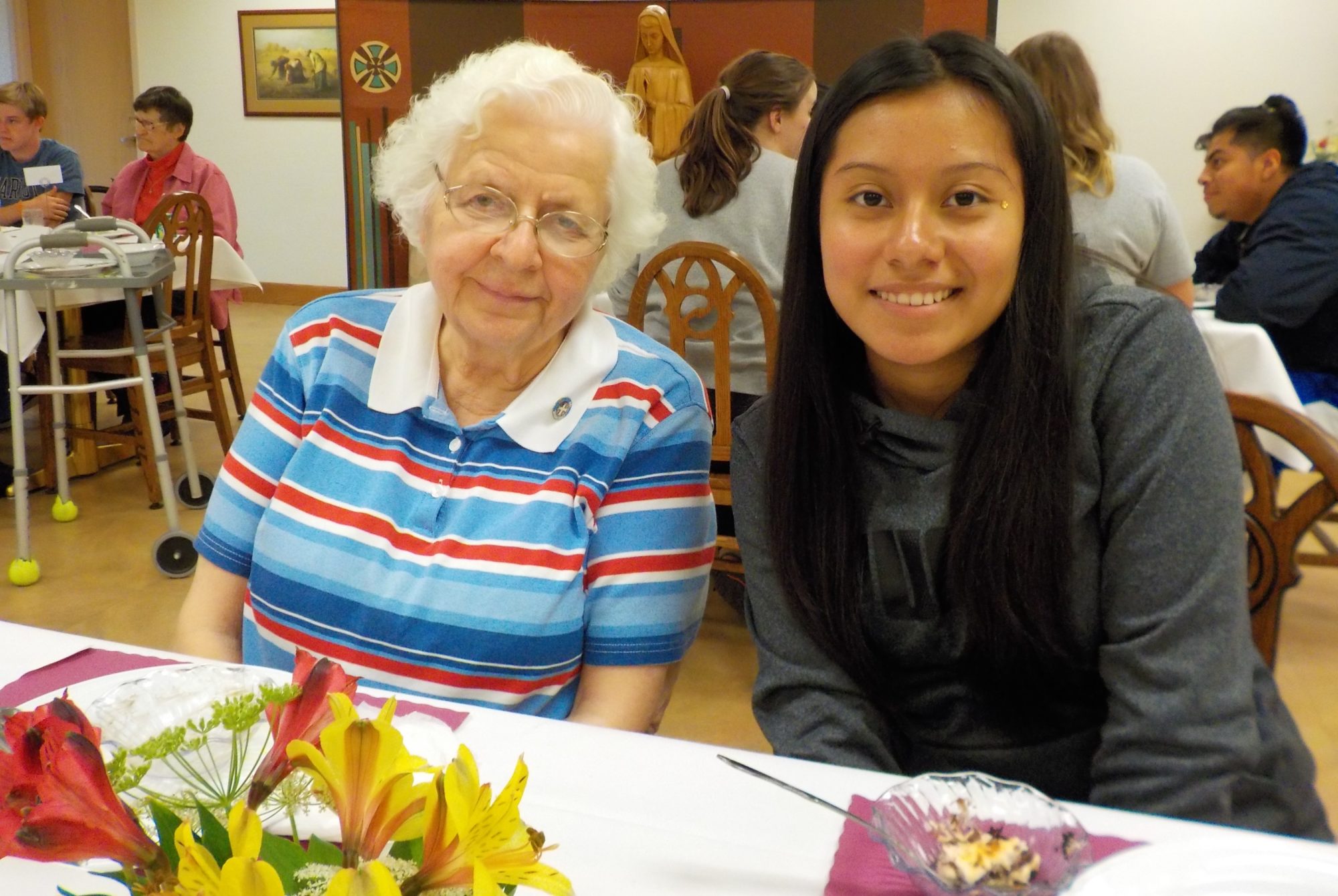 Sister Mary Catherine Shambour was mentor to one of the high school students at the Youth Theology Institute.