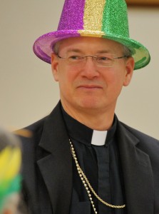 Bishop Paul Sirba at Mardi Gras