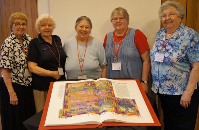 Sisters Sarah O'Malley, Mary Catherine Shambour, Donna Schroeder, Therese Carson and Theresa Jodocy