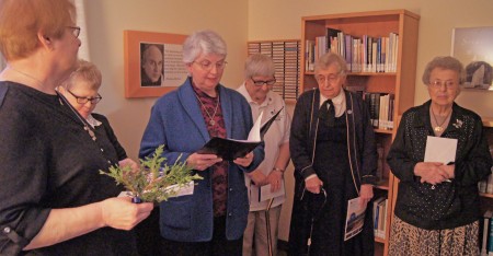 Sister Beverly Raway and the Sisters bless the new Merton Room
