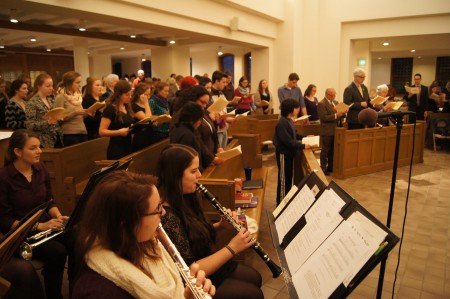 Students and Sisters at Advent Vespers