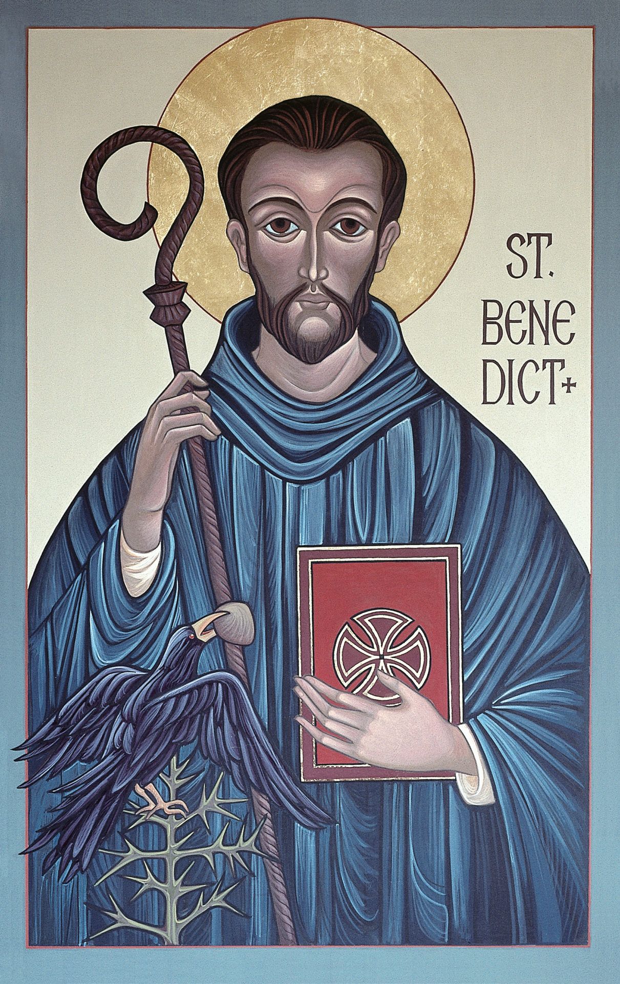 St. Benedict of Nursia, icon by +Sister Mary Charles McGough