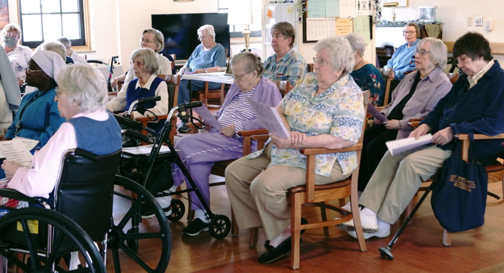 Sisters from Stanbrook joined those living in Benet Hall. 
