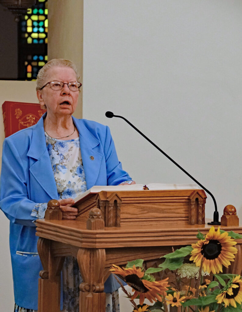 Sister Luella Wegscheid reads Colossians Chapter 3:12-17.
