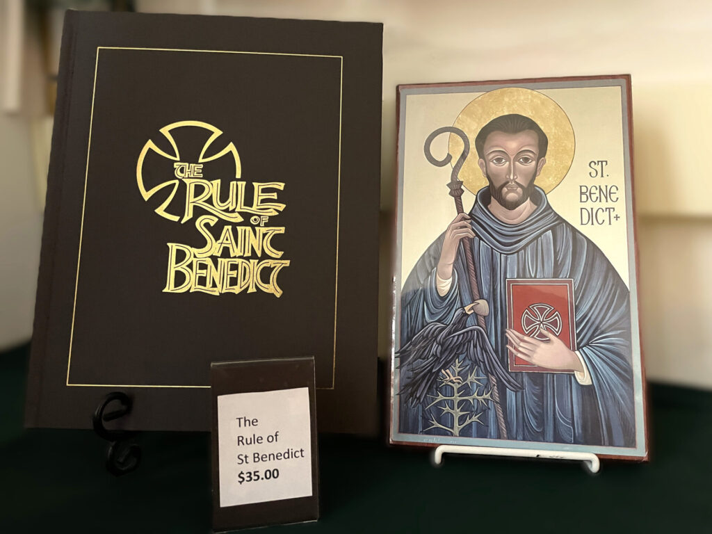Rule of St. Benedict and icon of St. Benedict